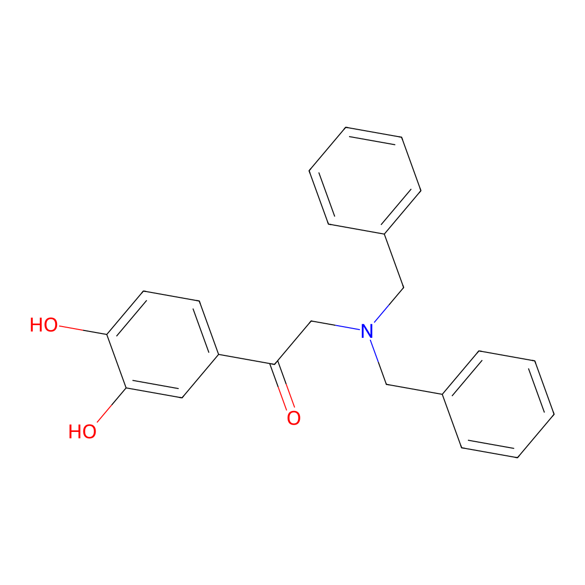 N,N-Dibenzylarterenone molecular structure, CAS 13062-58-3