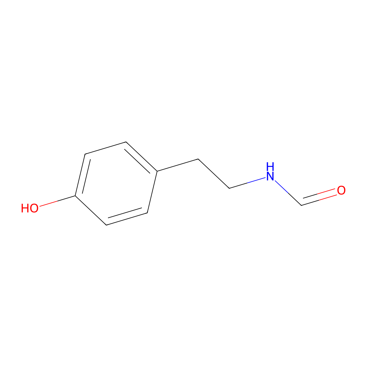 Formamide, N-(p-hydroxyphenethyl)- molecular structure, CAS 13062-78-7