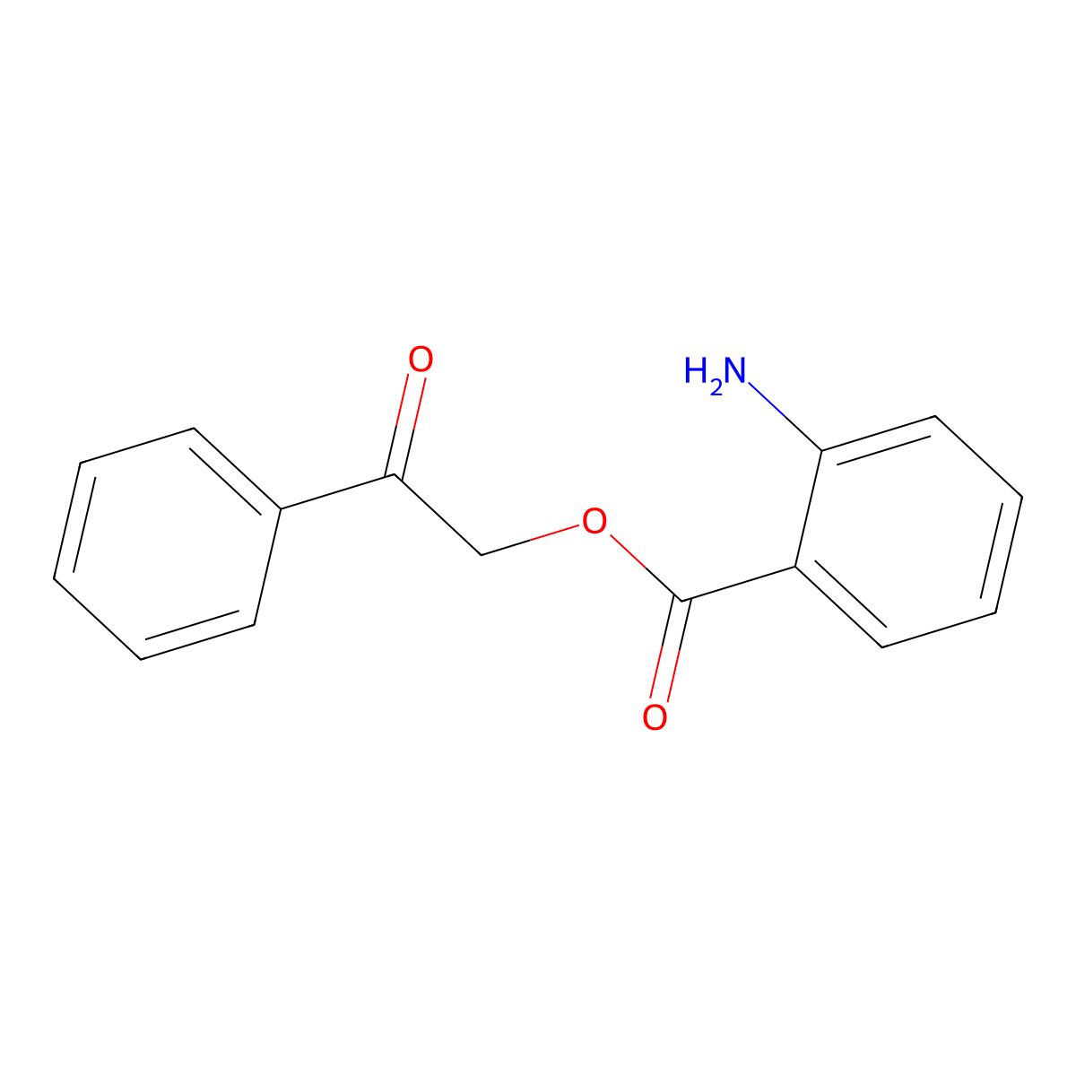 2-Oxo-2-phenylethyl 2-aminobenzoate molecular structure, CAS 130627-10-0