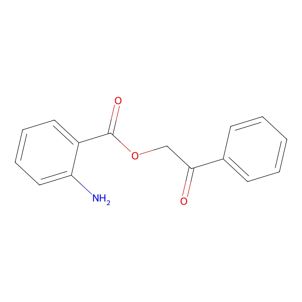 2-Oxo-2-phenylethyl 2-aminobenzoate molecular structure, CAS 130627-10-0