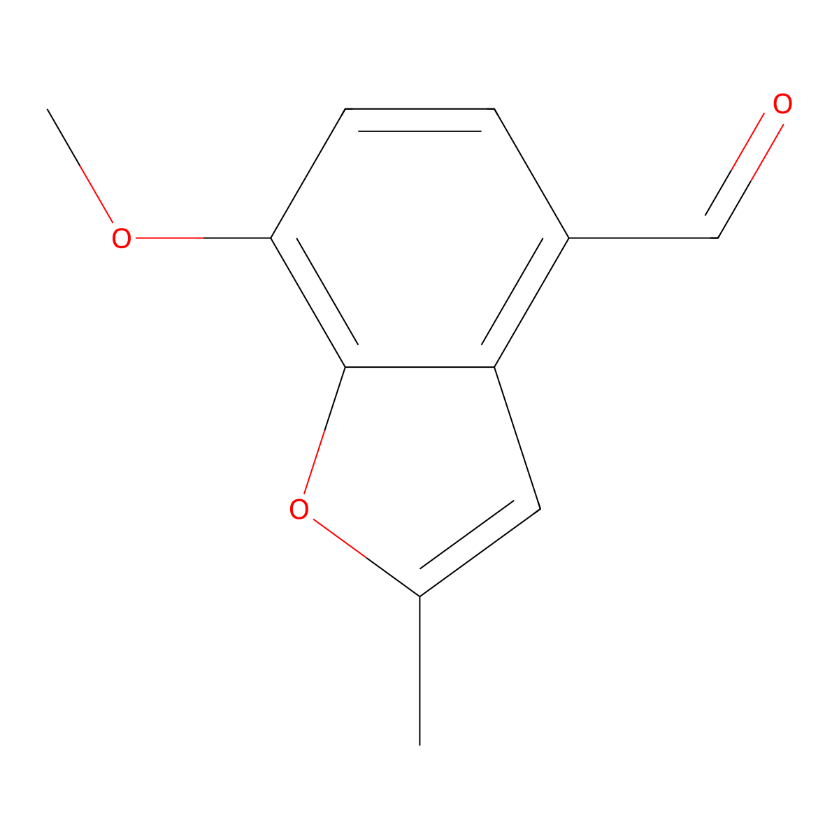 7-Methoxy-2-methyl-1-benzofuran-4-carbaldehyde molecular structure, CAS 130627-28-0