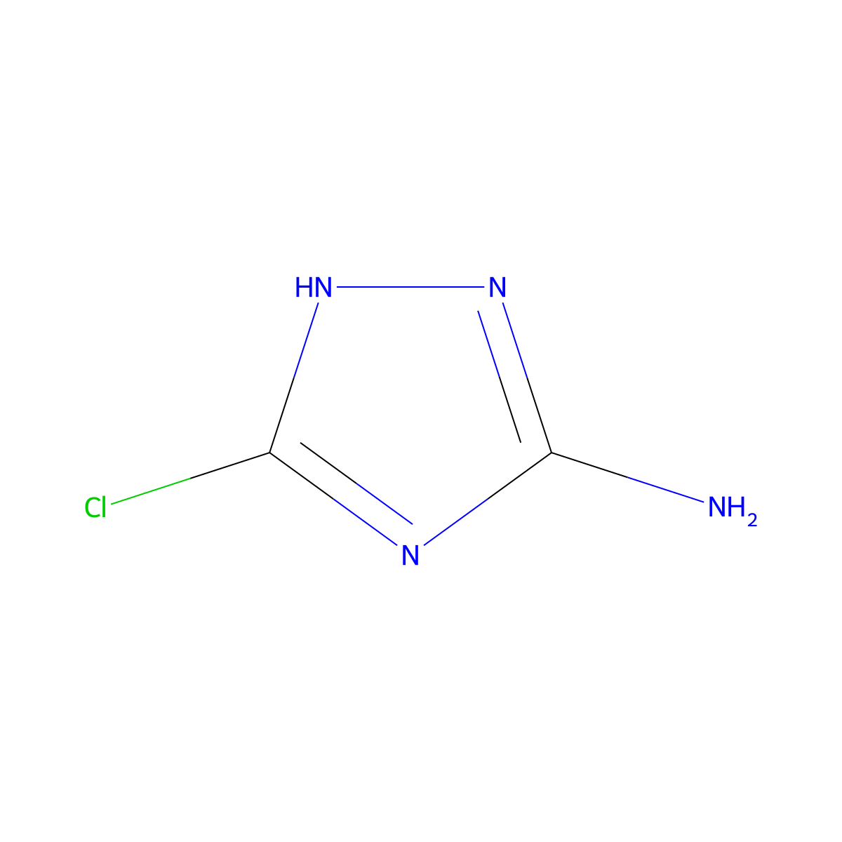 5-chloro-1H-1,2,4-triazol-3-amine molecular structure, CAS 130631-49-1