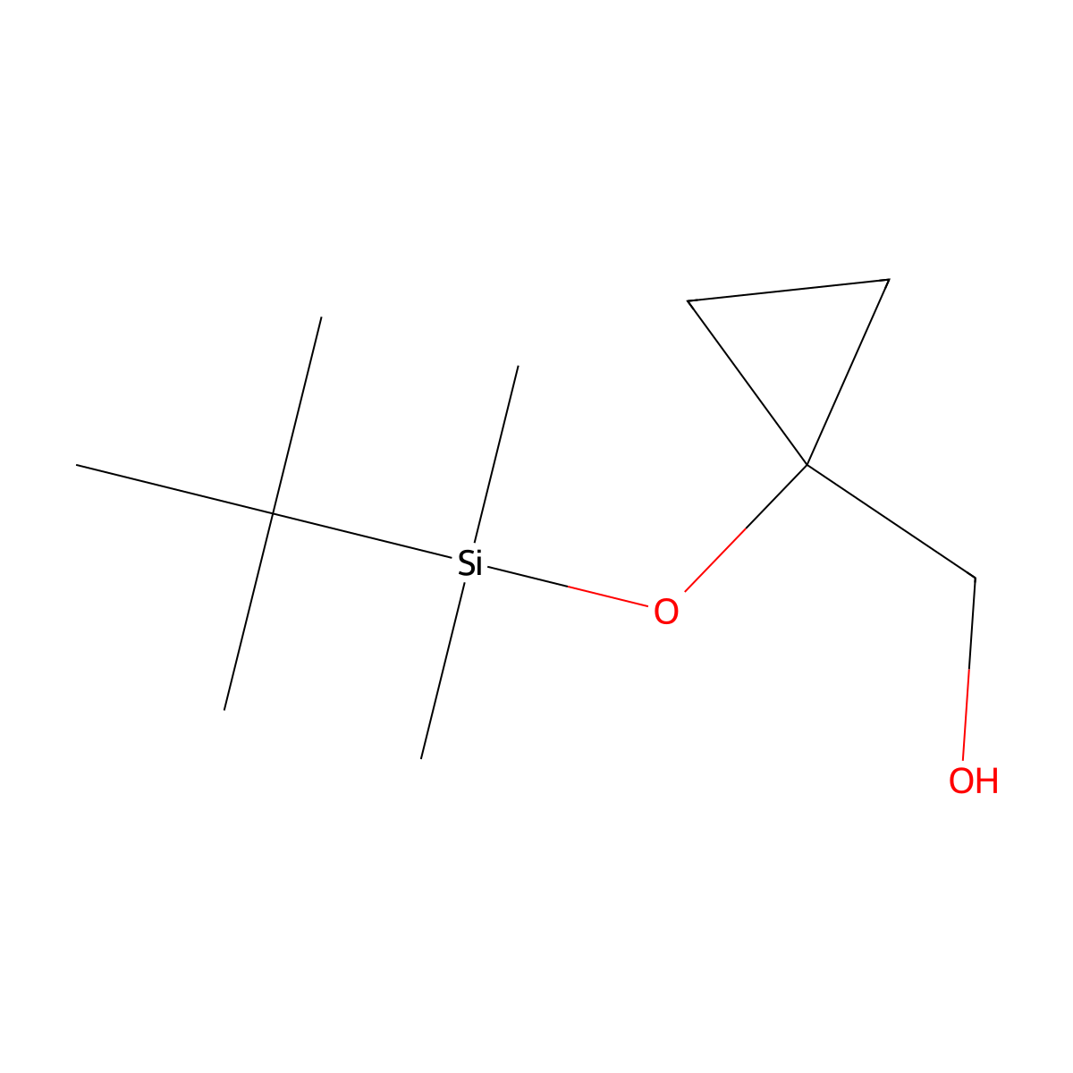 {1-[(Tert-butyldimethylsilyl)oxy]cyclopropyl}methanol molecular structure, CAS 130632-73-4