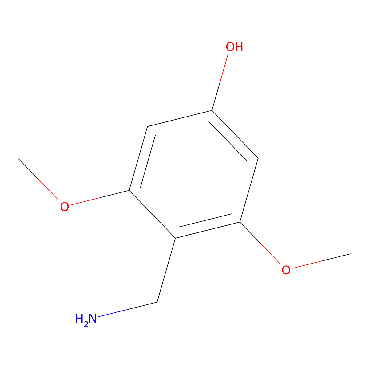 4-(Aminomethyl)-3,5-dimethoxyphenol molecular structure, CAS 130632-98-3