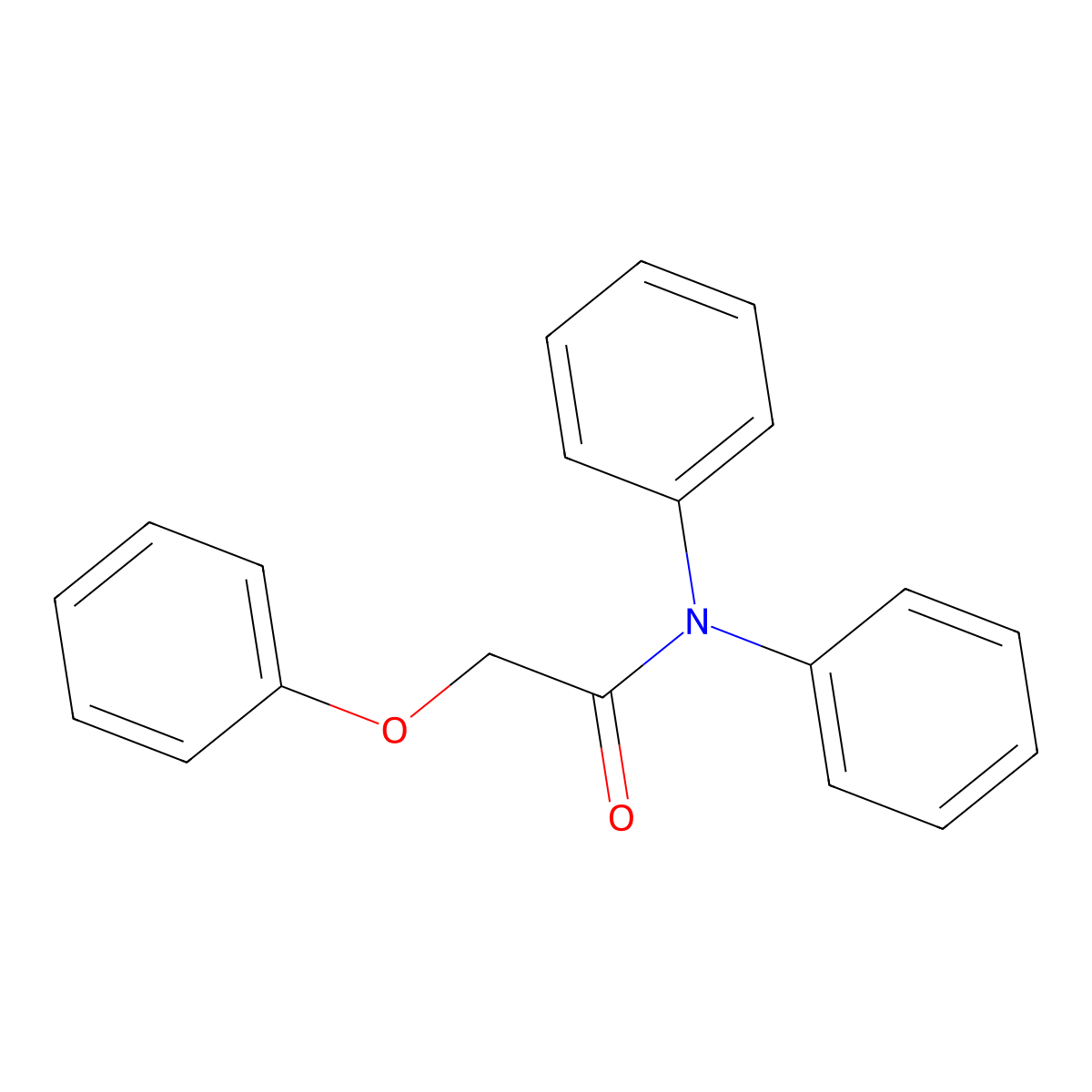2-phenoxy-N,N-diphenylacetamide molecular structure, CAS 130633-68-0