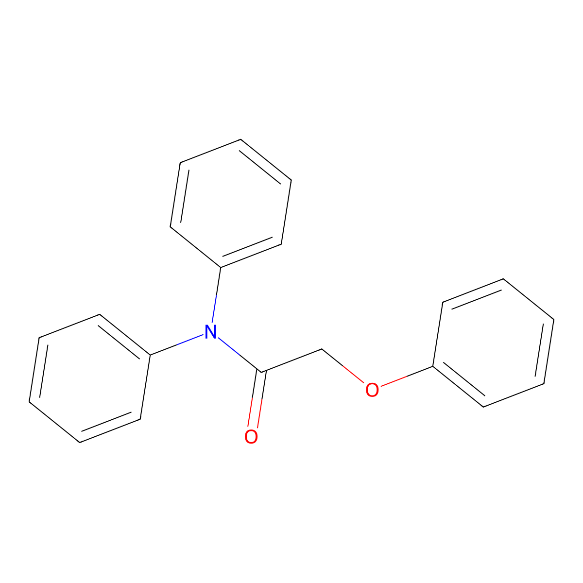 2-phenoxy-N,N-diphenylacetamide molecular structure, CAS 130633-68-0