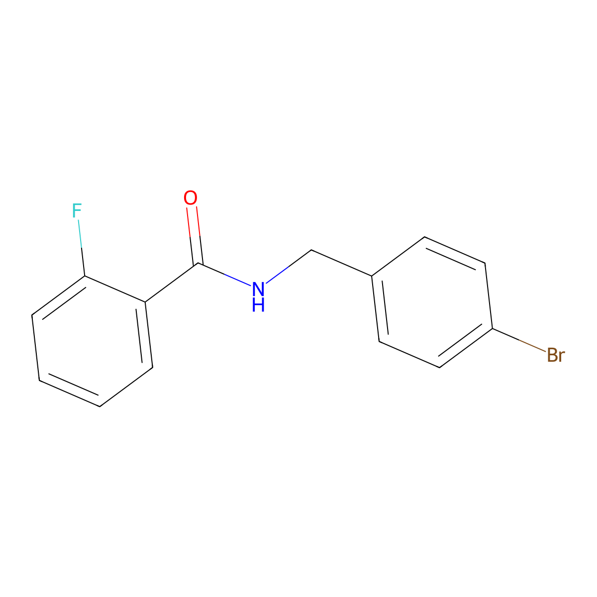 N-(4-Bromobenzyl)-2-fluorobenzamide molecular structure, CAS 1306339-92-3