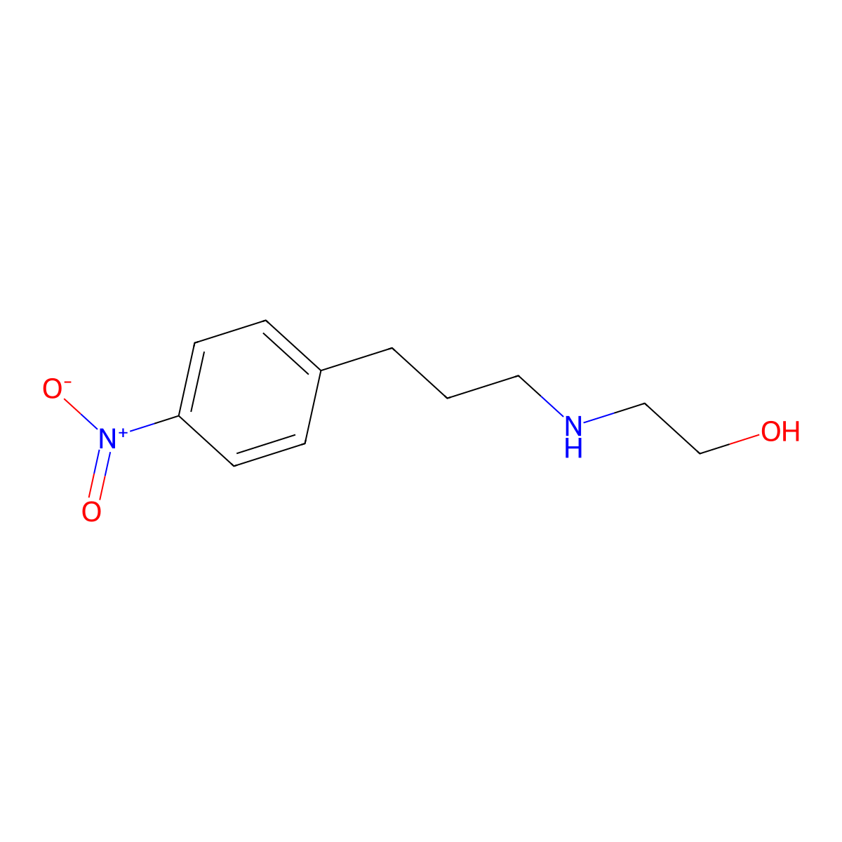 2-[3-(4-Nitrophenyl)propylamino]ethanol molecular structure, CAS 130634-09-2