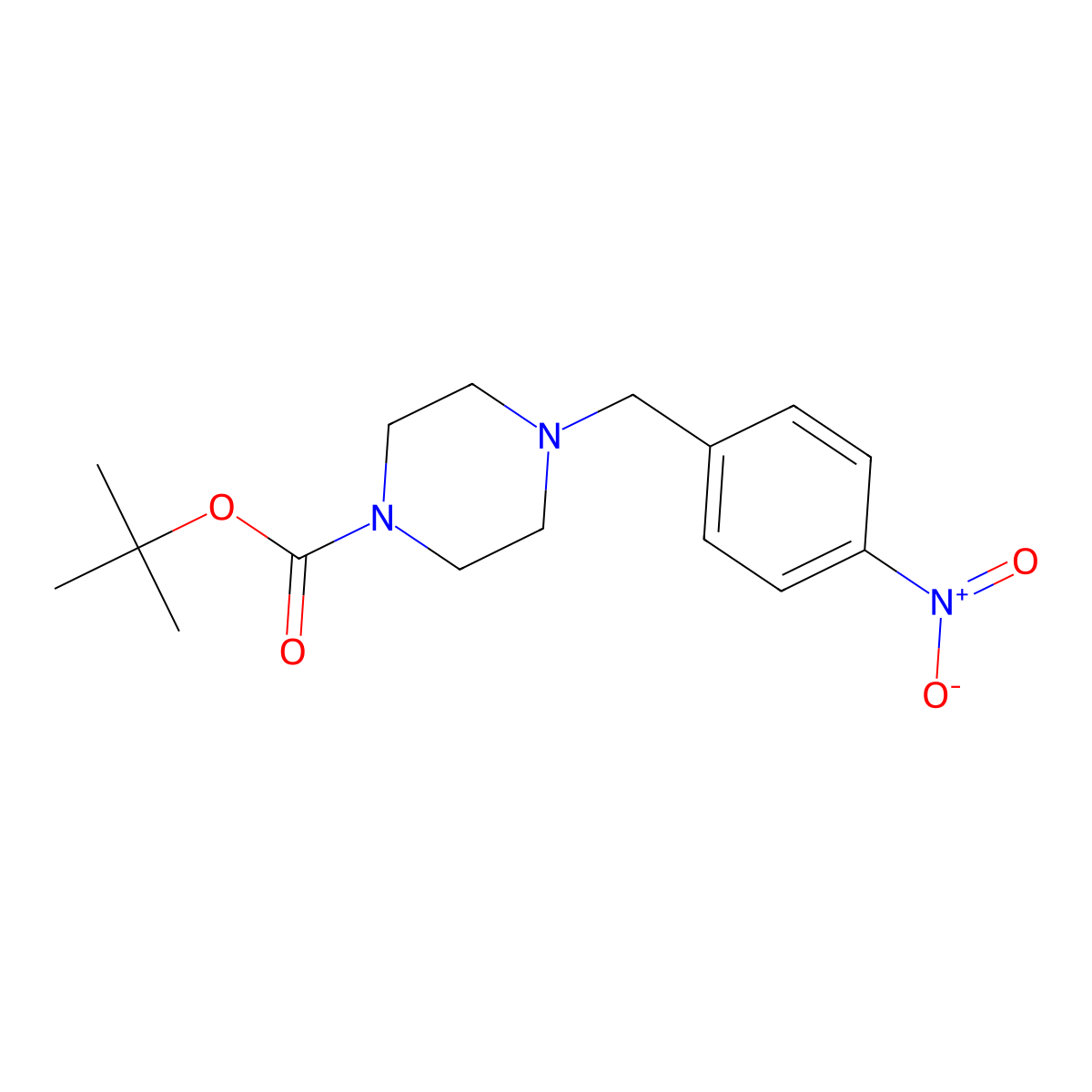 1-Boc-4-(4-Nitrobenzyl)piperazine molecular structure, CAS 130636-61-2