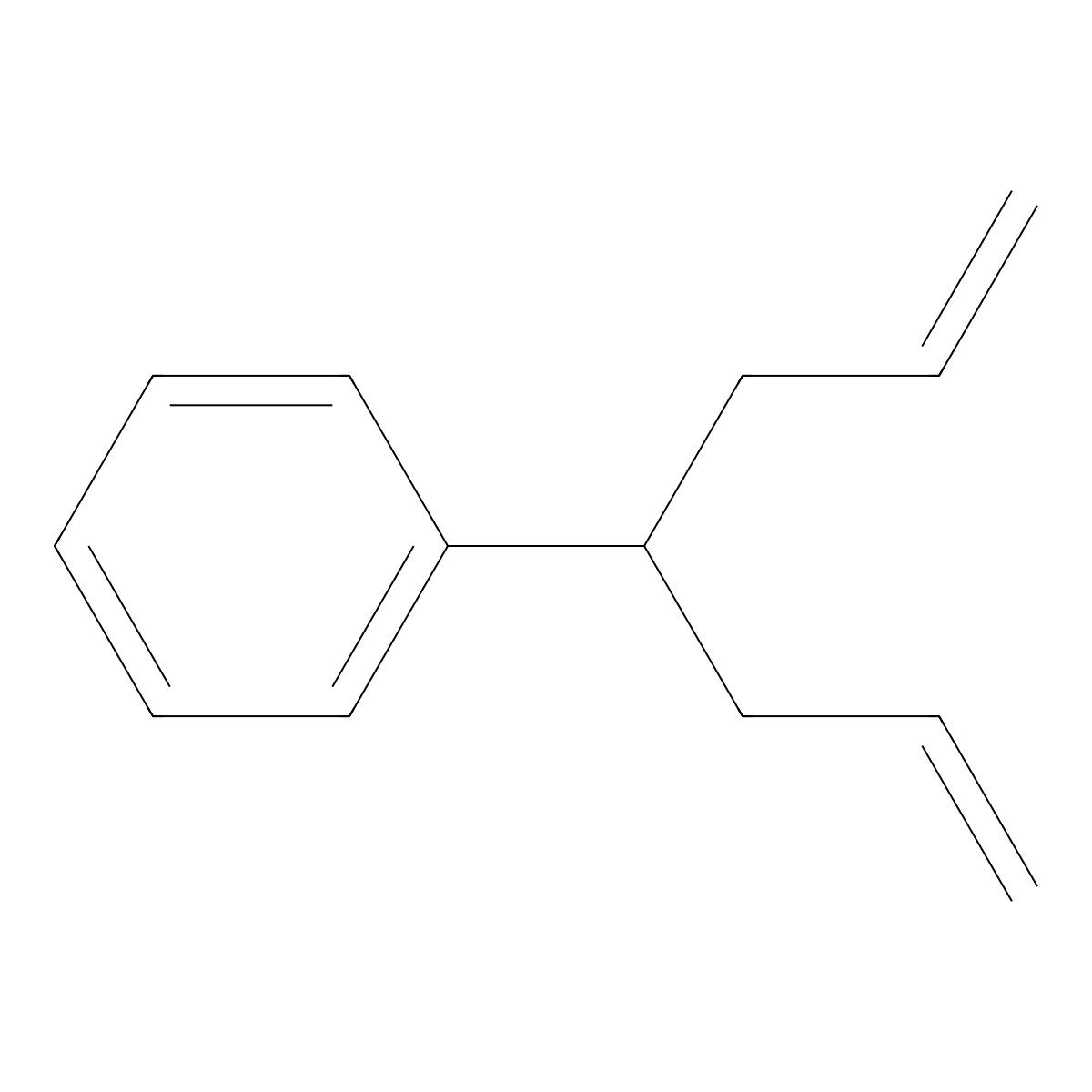 1,6-Heptadiene, 4-phenyl- molecular structure, CAS 13064-21-6