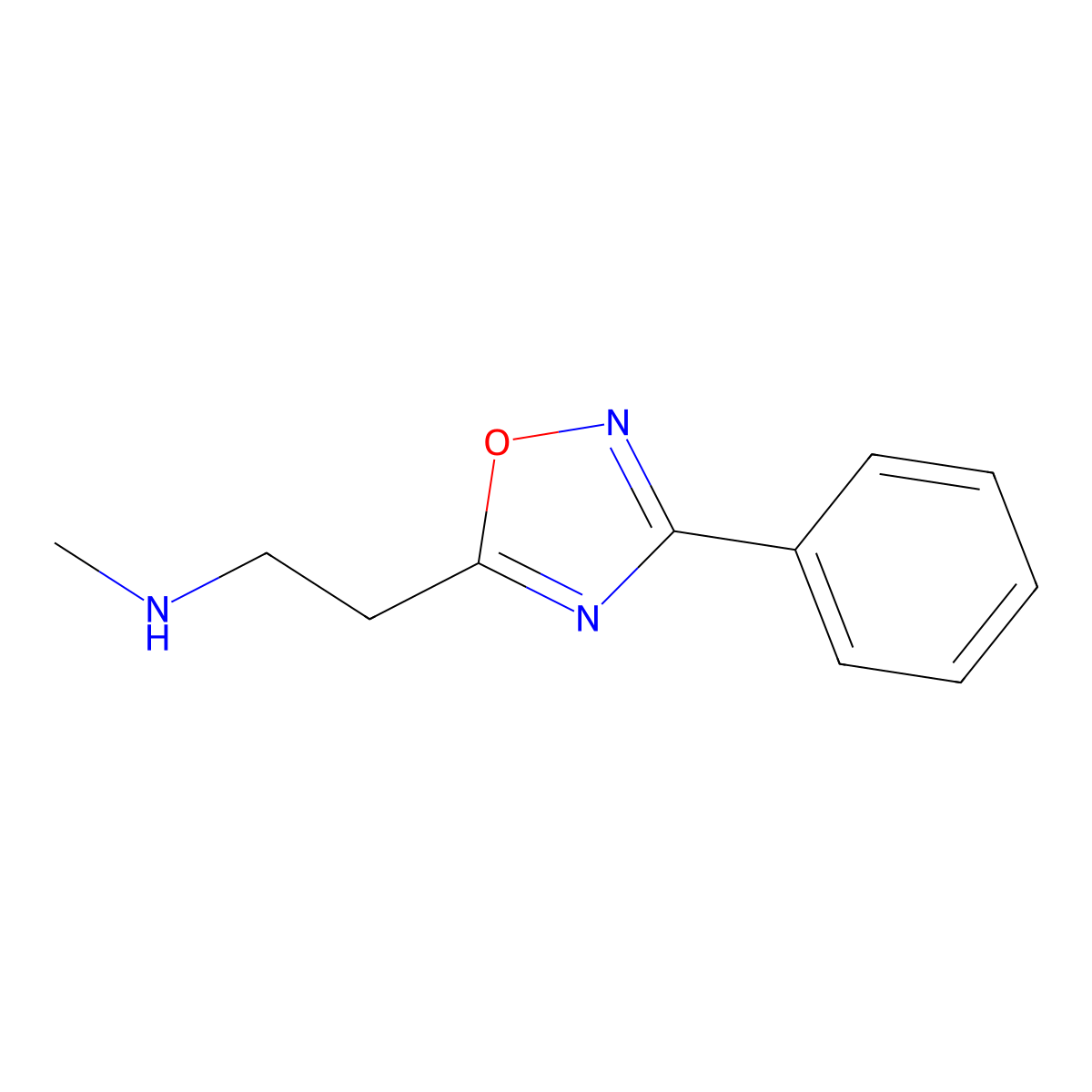 Methyl[2-(3-phenyl-1,2,4-oxadiazol-5-yl)ethyl]amine molecular structure, CAS 1306405-48-0