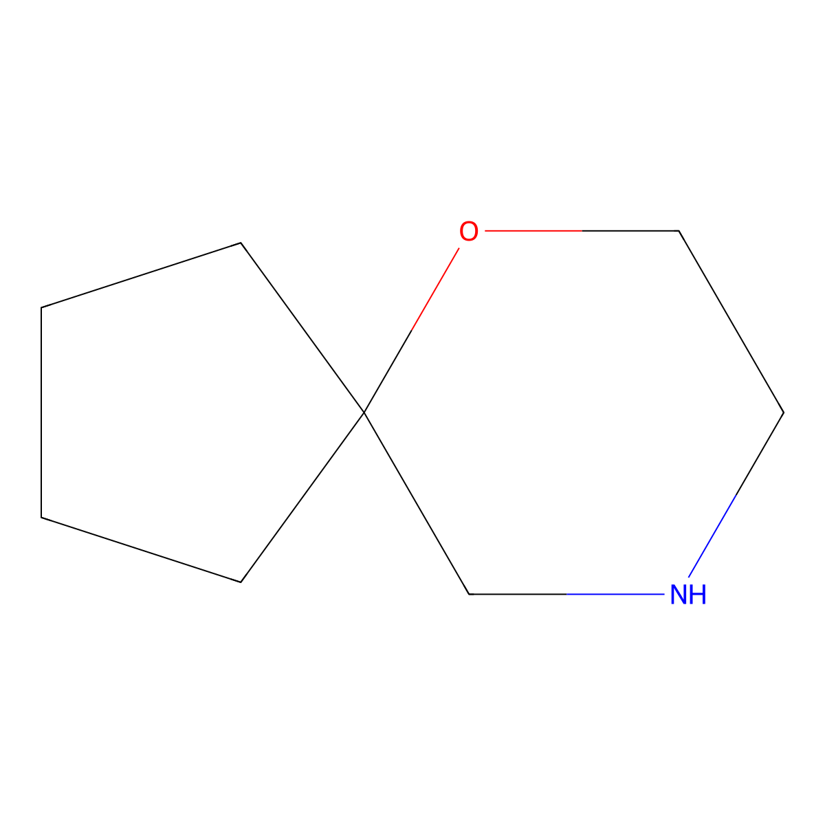 6-Oxa-9-azaspiro(4.5)decane molecular structure, CAS 130643-07-1