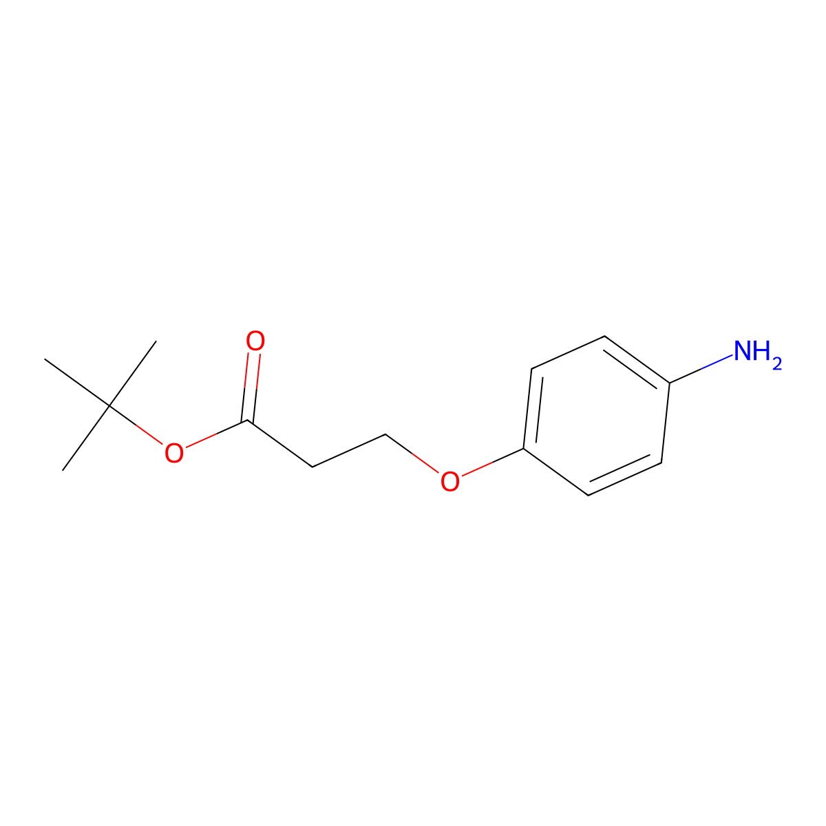 Tert-butyl 3-(4-aminophenoxy)propanoate molecular structure, CAS 1306440-69-6