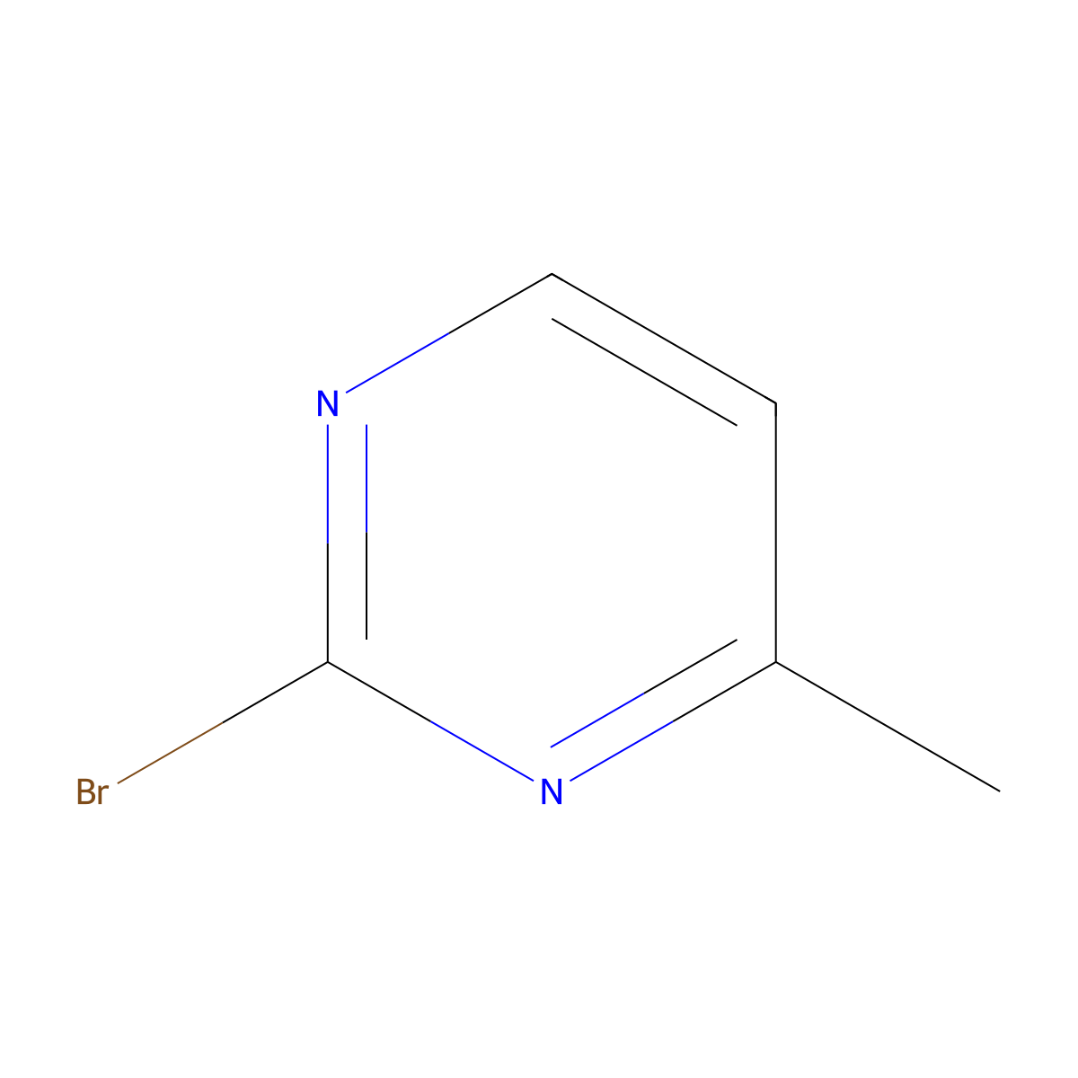2-Bromo-4-methylpyrimidine molecular structure, CAS 130645-48-6