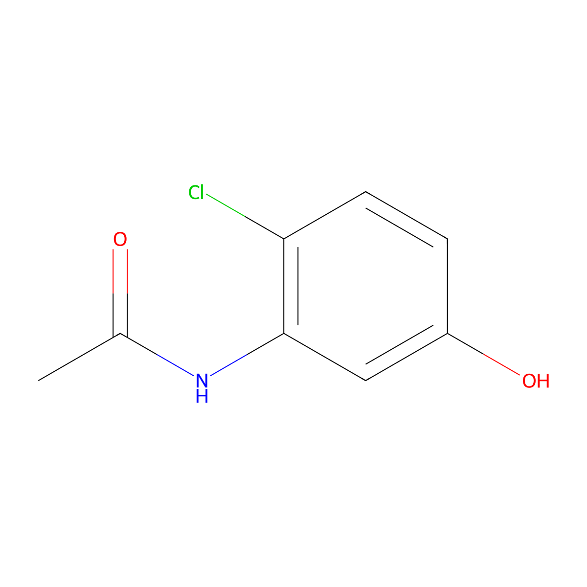 N-(2-chloro-5-hydroxyphenyl)acetamide molecular structure, CAS 130647-86-8