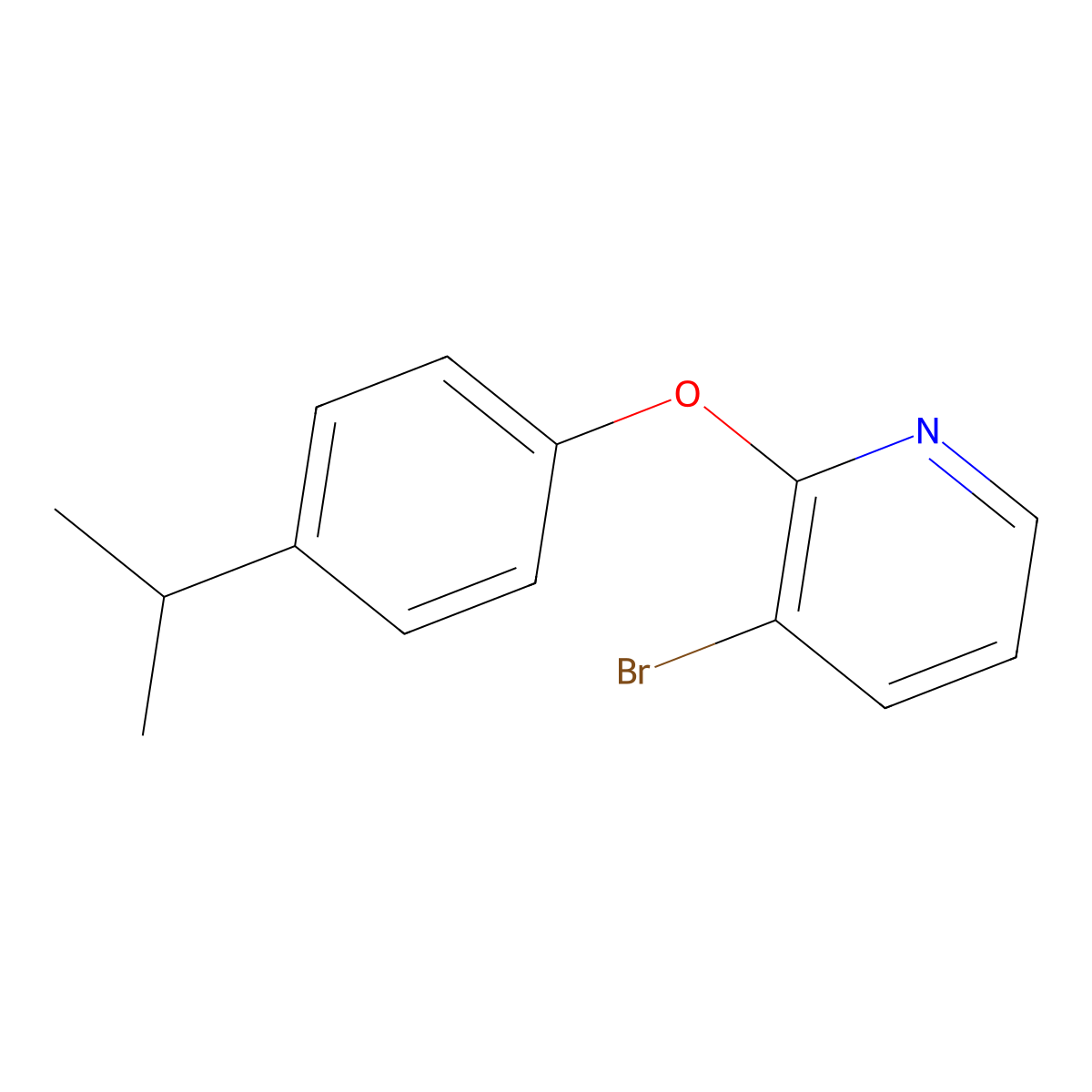 3-Bromo-2-(4-isopropylphenoxy)pyridine molecular structure, CAS 1306478-17-0