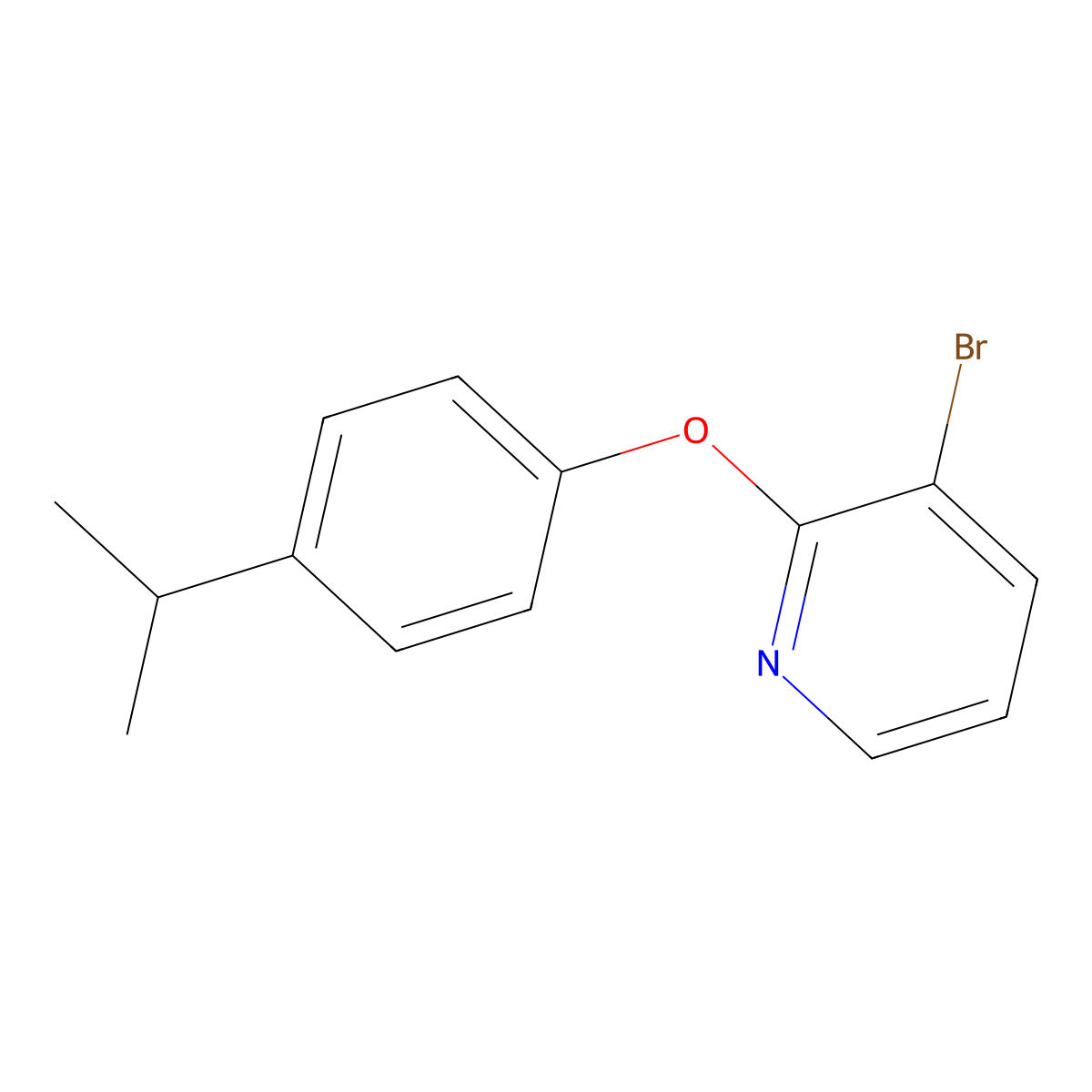 3-Bromo-2-(4-isopropylphenoxy)pyridine molecular structure, CAS 1306478-17-0