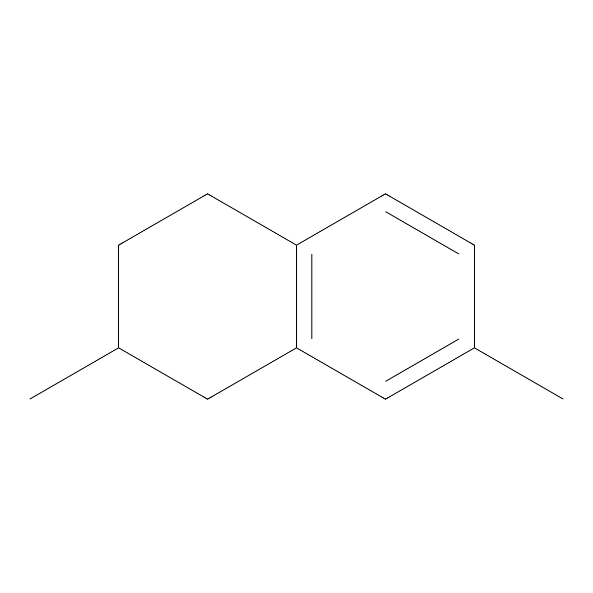 2,7-Dimethyl-1,2,3,4-tetrahydronaphthalene molecular structure, CAS 13065-07-1