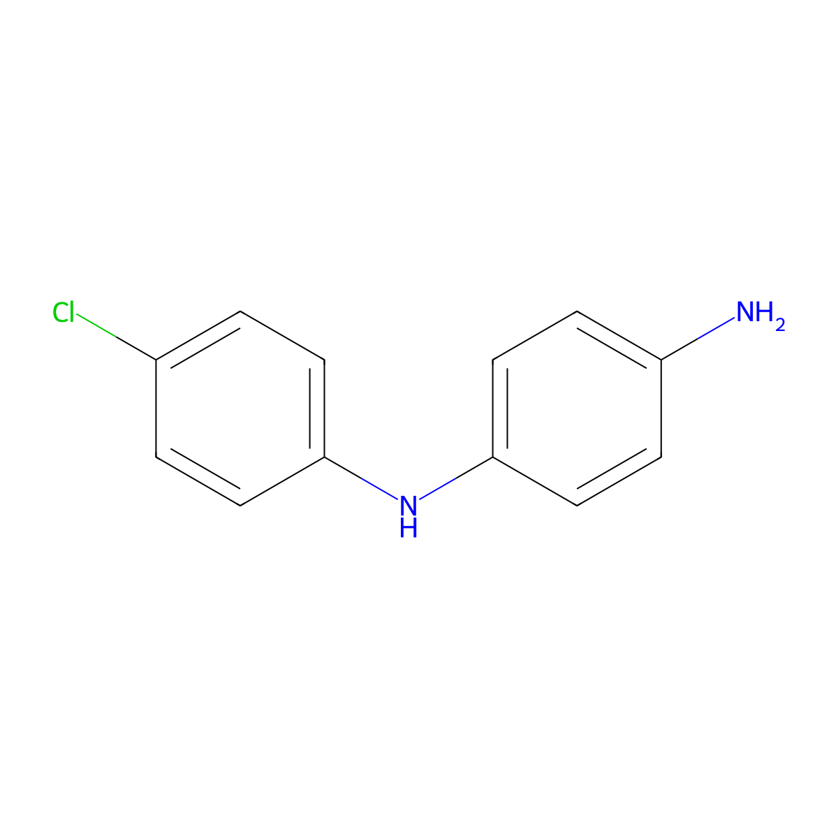 N1-(4-Chlorophenyl)benzene-1,4-diamine molecular structure, CAS 13065-93-5