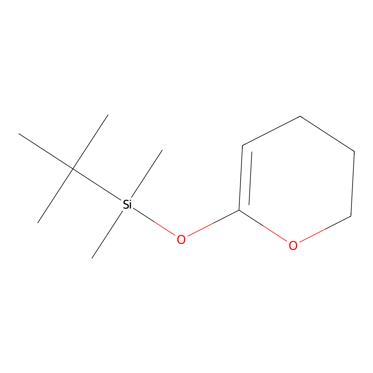 tert-Butyl((3,4-dihydro-2H-pyran-6-yl)oxy)dimethylsilane molecular structure, CAS 130650-09-8