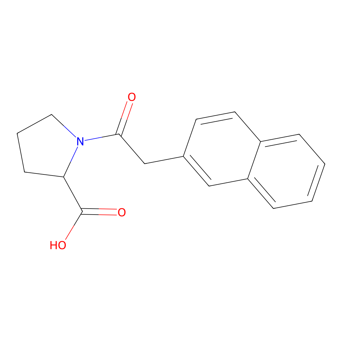 1-[2-(Naphthalen-2-yl)acetyl]pyrrolidine-2-carboxylic acid molecular structure, CAS 130654-11-4