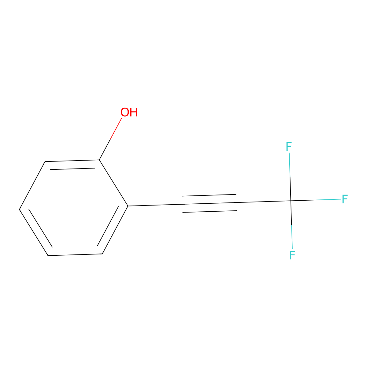 2-(Trifluoroprop-1-YN-1-YL)phenol molecular structure, CAS 130654-93-2