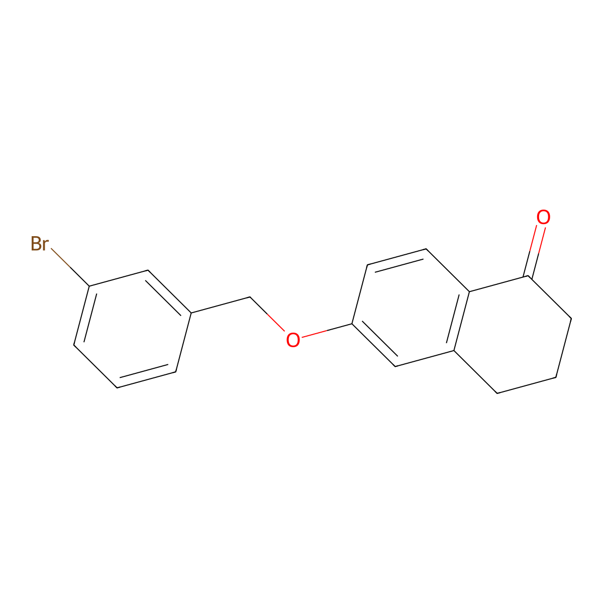 6-((3-Bromophenyl)methoxy)-1,2,3,4-tetrahydronaphthalen-1-one molecular structure, CAS 1306540-15-7