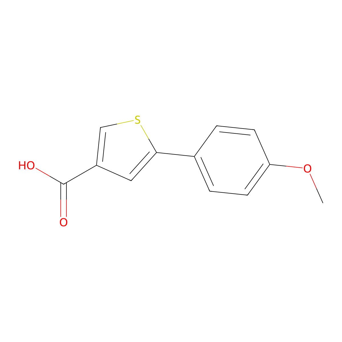 5-(4-Methoxyphenyl)thiophene-3-carboxylic acid molecular structure, CAS 130656-07-4