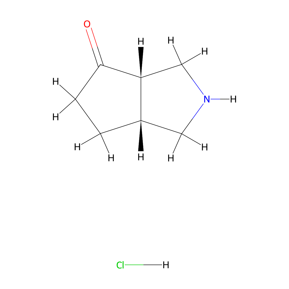 cis-Hexahydro-cyclopenta[c]pyrrol-4-one hydrochloride molecular structure, CAS 130657-48-6
