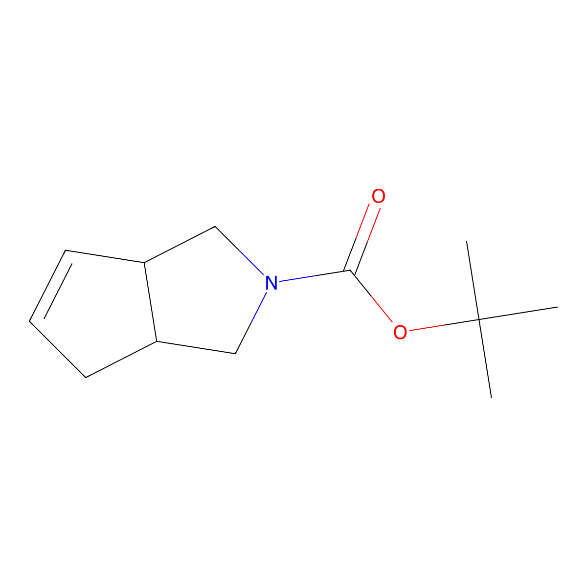 cis-N-Boc-1,2,3,3a,4,6a-hexahydrocyclopenta[c]pyrrole molecular structure, CAS 130658-17-2