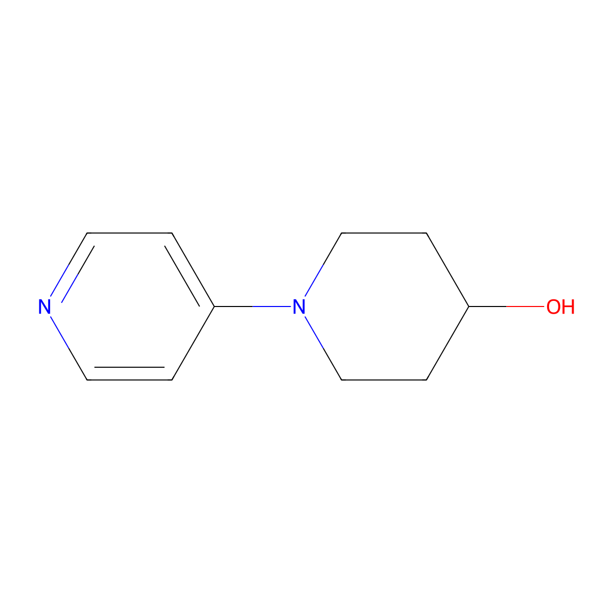 1-(Pyridin-4-yl)piperidin-4-ol molecular structure, CAS 130658-65-0