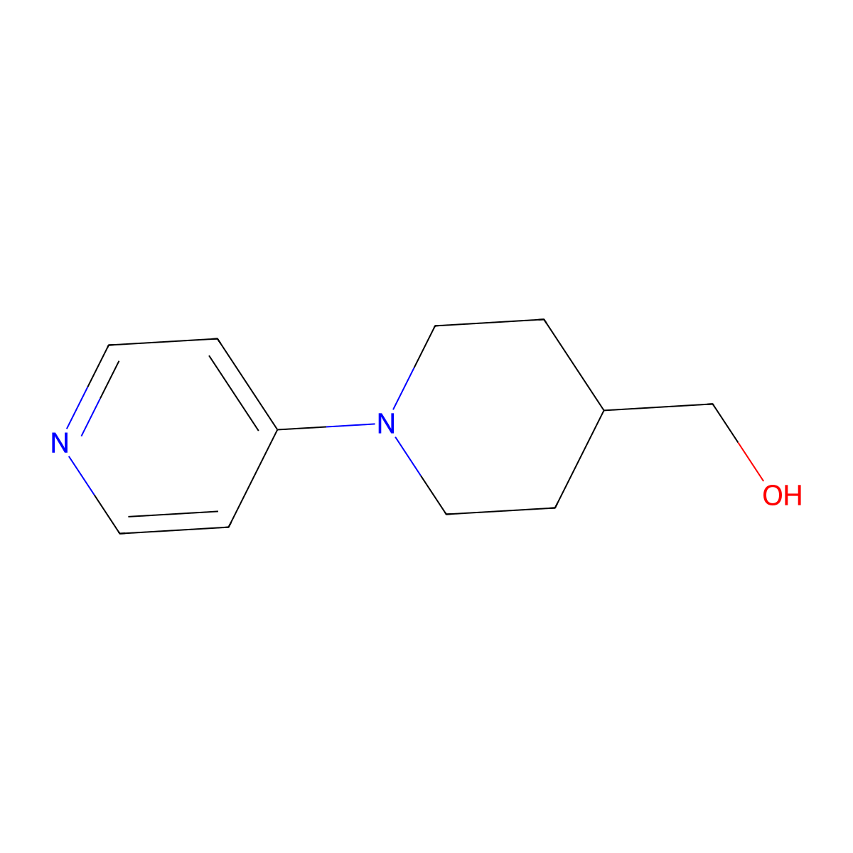 (1-(Pyridin-4-YL)piperidin-4-YL)methanol molecular structure, CAS 130658-67-2