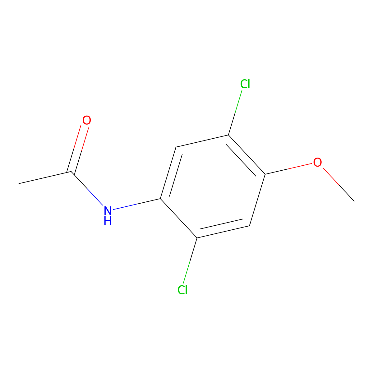 N-(2,5-dichloro-4-methoxyphenyl)acetamide molecular structure, CAS 13066-09-6