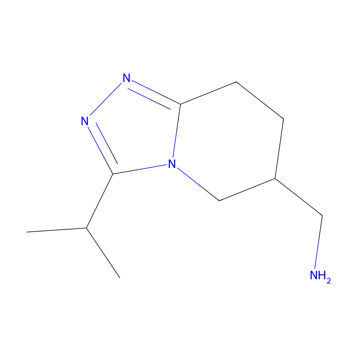 [3-(propan-2-yl)-5H,6H,7H,8H-[1,2,4]triazolo[4,3-a]pyridin-6-yl]methanamine molecular structure, CAS 1306602-98-1