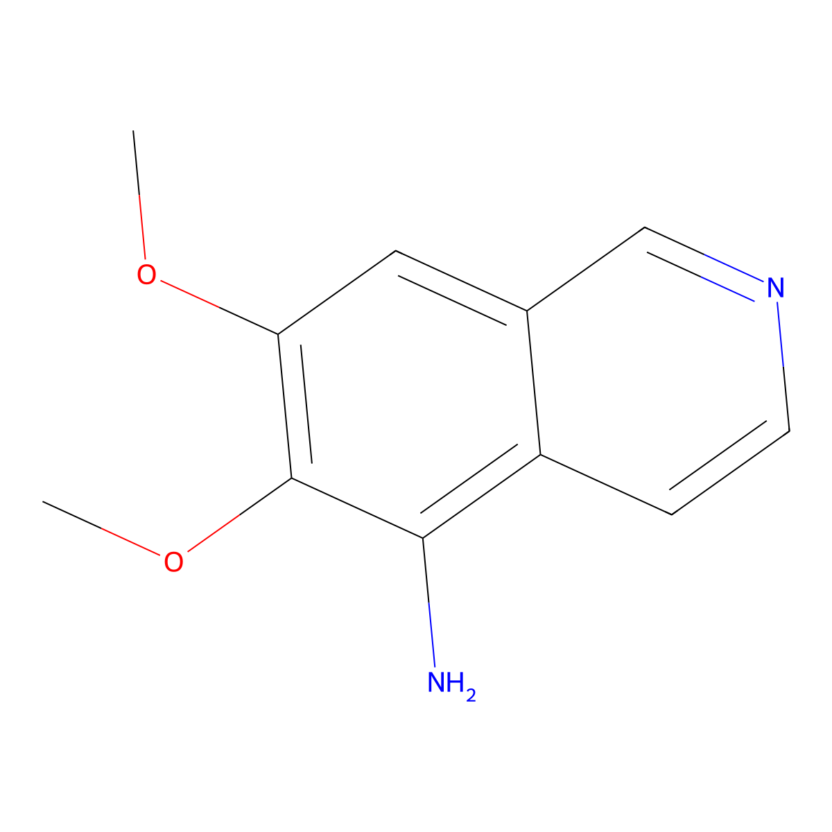 6,7-Dimethoxyisoquinolin-5-amine molecular structure, CAS 1306603-64-4