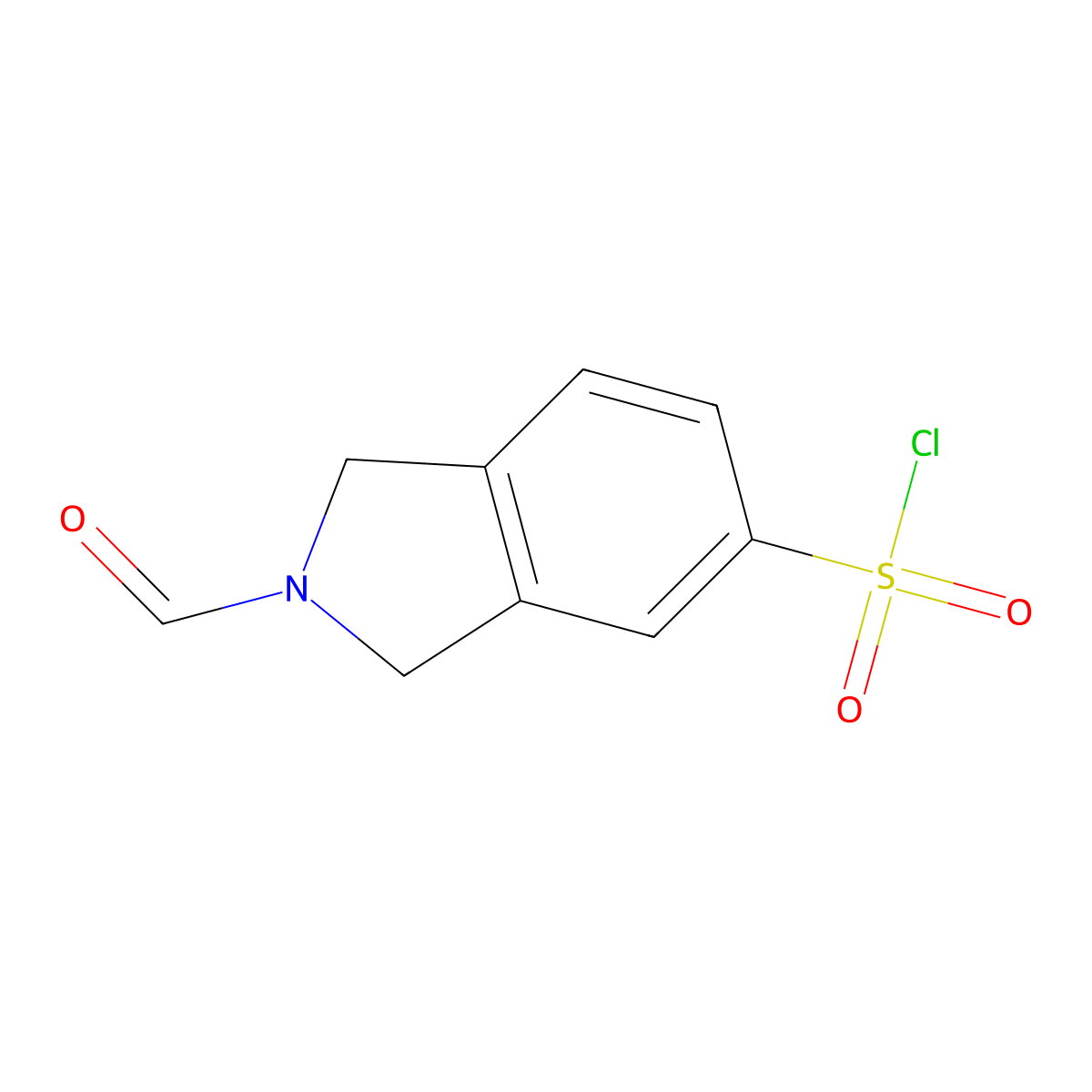 2-formyl-2,3-dihydro-1H-isoindole-5-sulfonyl chloride molecular structure, CAS 1306603-74-6
