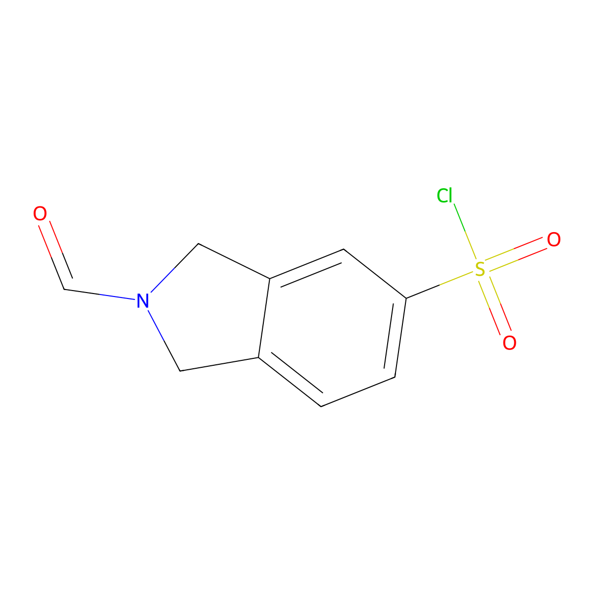 2-formyl-2,3-dihydro-1H-isoindole-5-sulfonyl chloride molecular structure, CAS 1306603-74-6