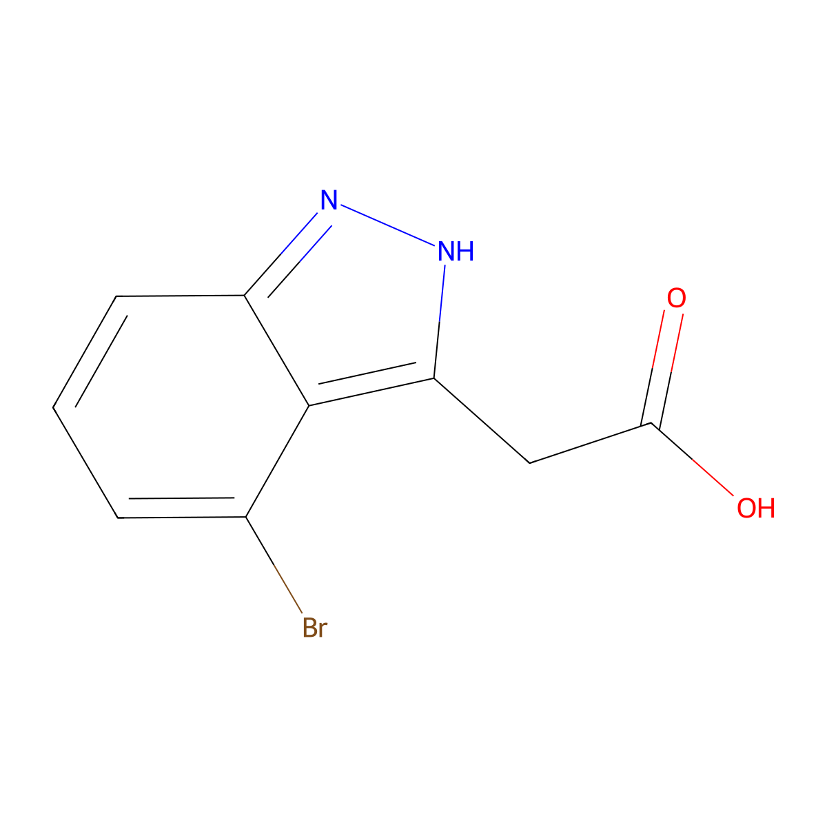 4-Bromo-2H-indazole-3-acetic acid molecular structure, CAS 1306603-77-9