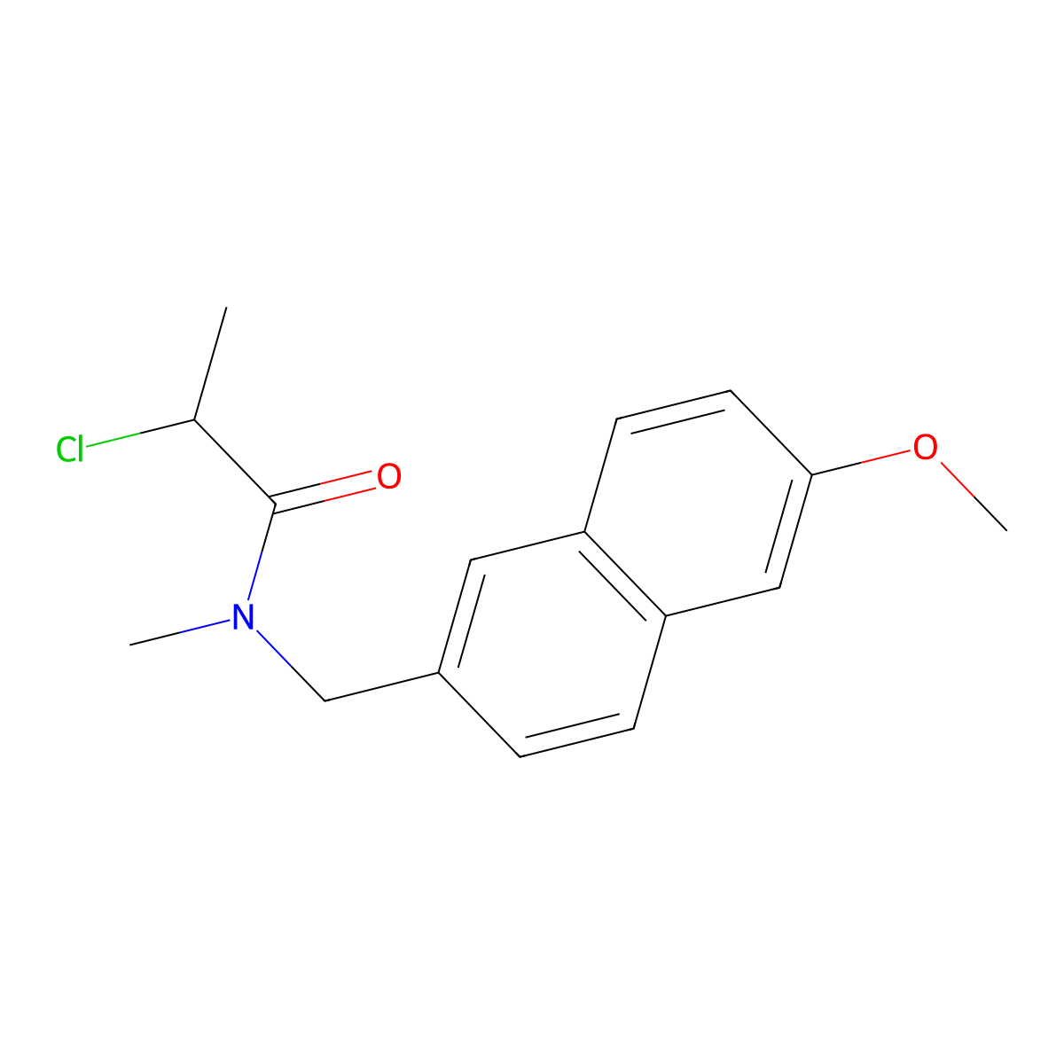 2-chloro-N-[(6-methoxynaphthalen-2-yl)methyl]-N-methylpropanamide molecular structure, CAS 1306603-91-7