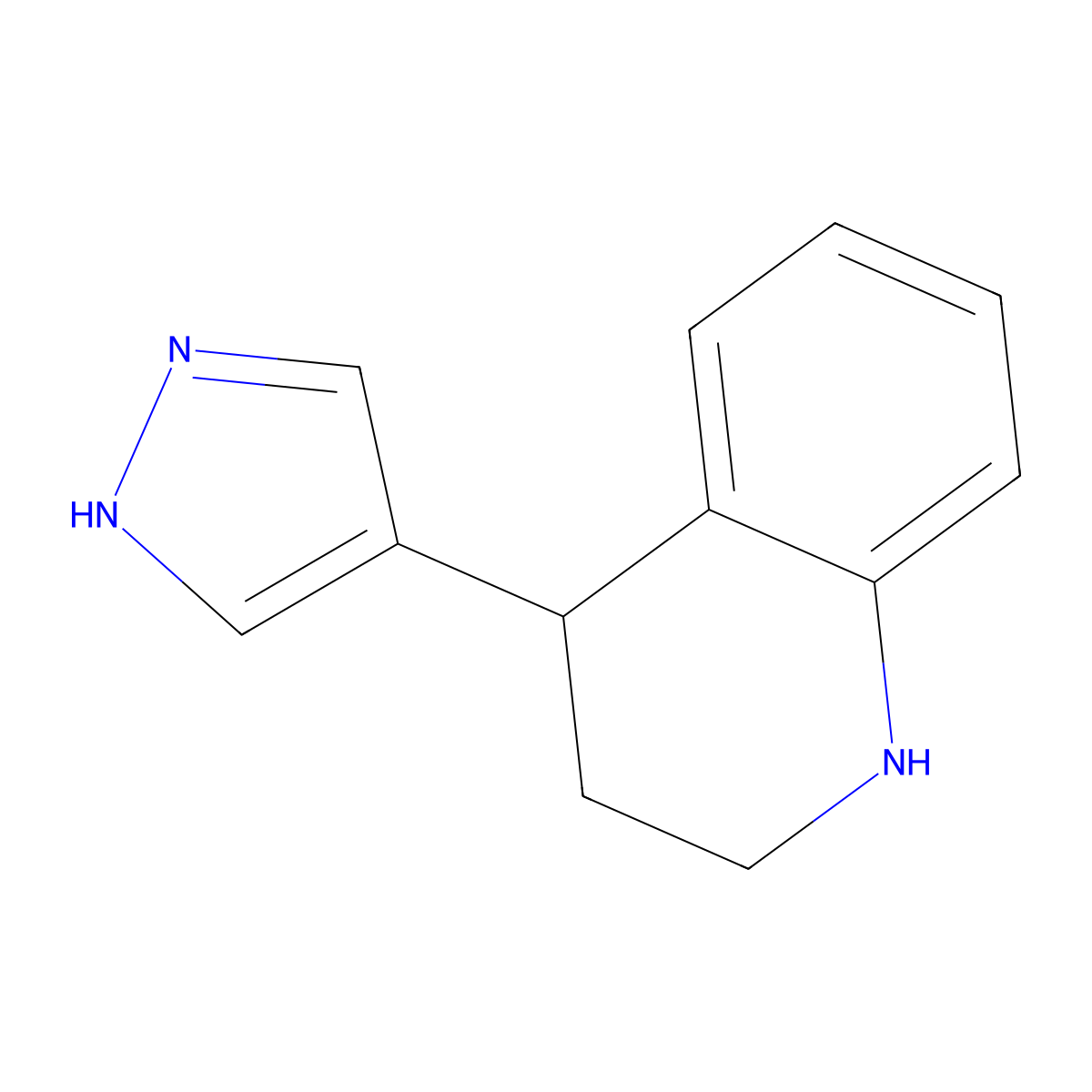 4-(1H-pyrazol-4-yl)-1,2,3,4-tetrahydroquinoline molecular structure, CAS 1306604-04-5