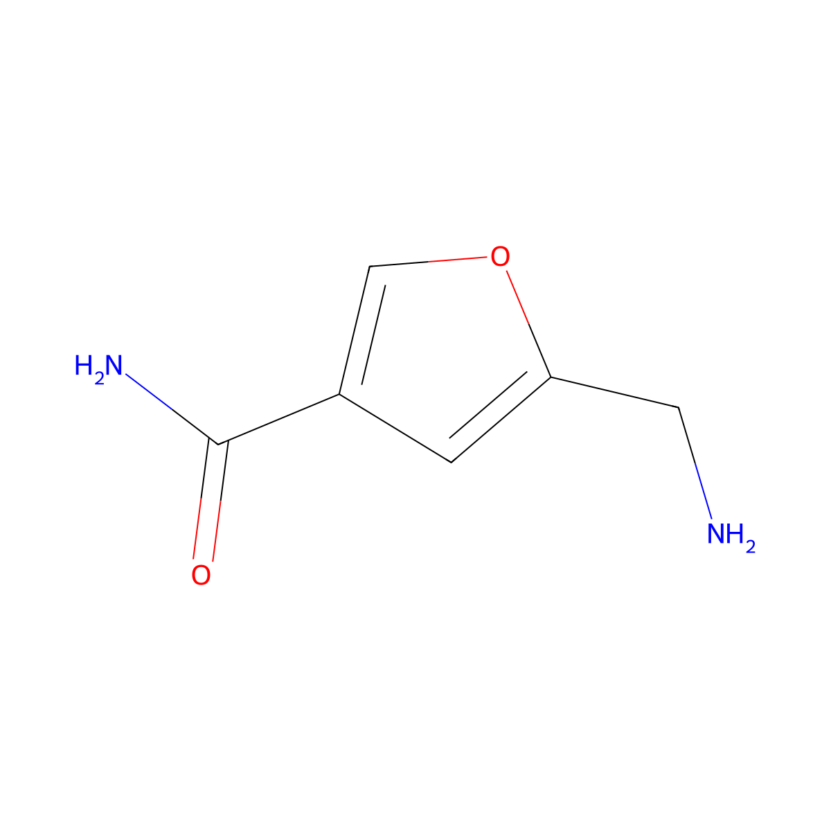5-(Aminomethyl)furan-3-carboxamide molecular structure, CAS 1306604-12-5