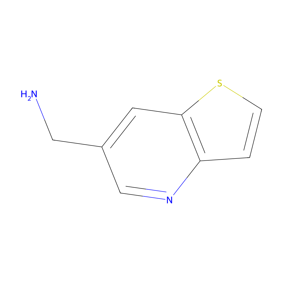 Thieno[3,2-b]pyridin-6-ylmethanamine molecular structure, CAS 1306604-20-5