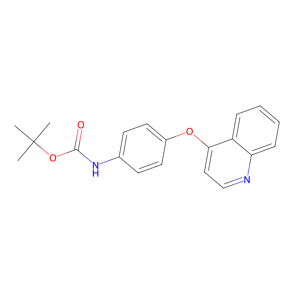tert-butyl N-[4-(quinolin-4-yloxy)phenyl]carbamate molecular structure, CAS 1306604-29-4