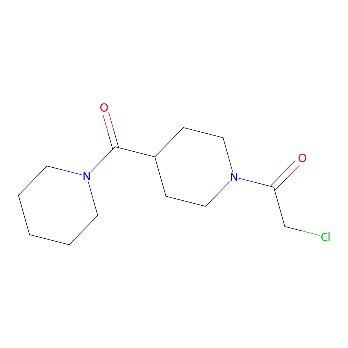 2-Chloro-1-[4-(piperidine-1-carbonyl)piperidin-1-yl]ethan-1-one molecular structure, CAS 1306604-32-9