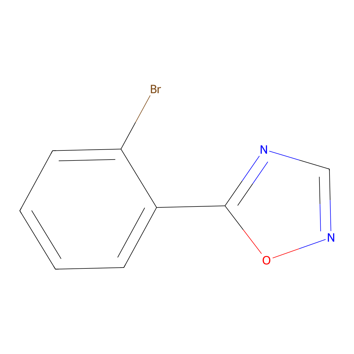 5-(2-Bromophenyl)-1,2,4-oxadiazole molecular structure, CAS 1306604-33-0