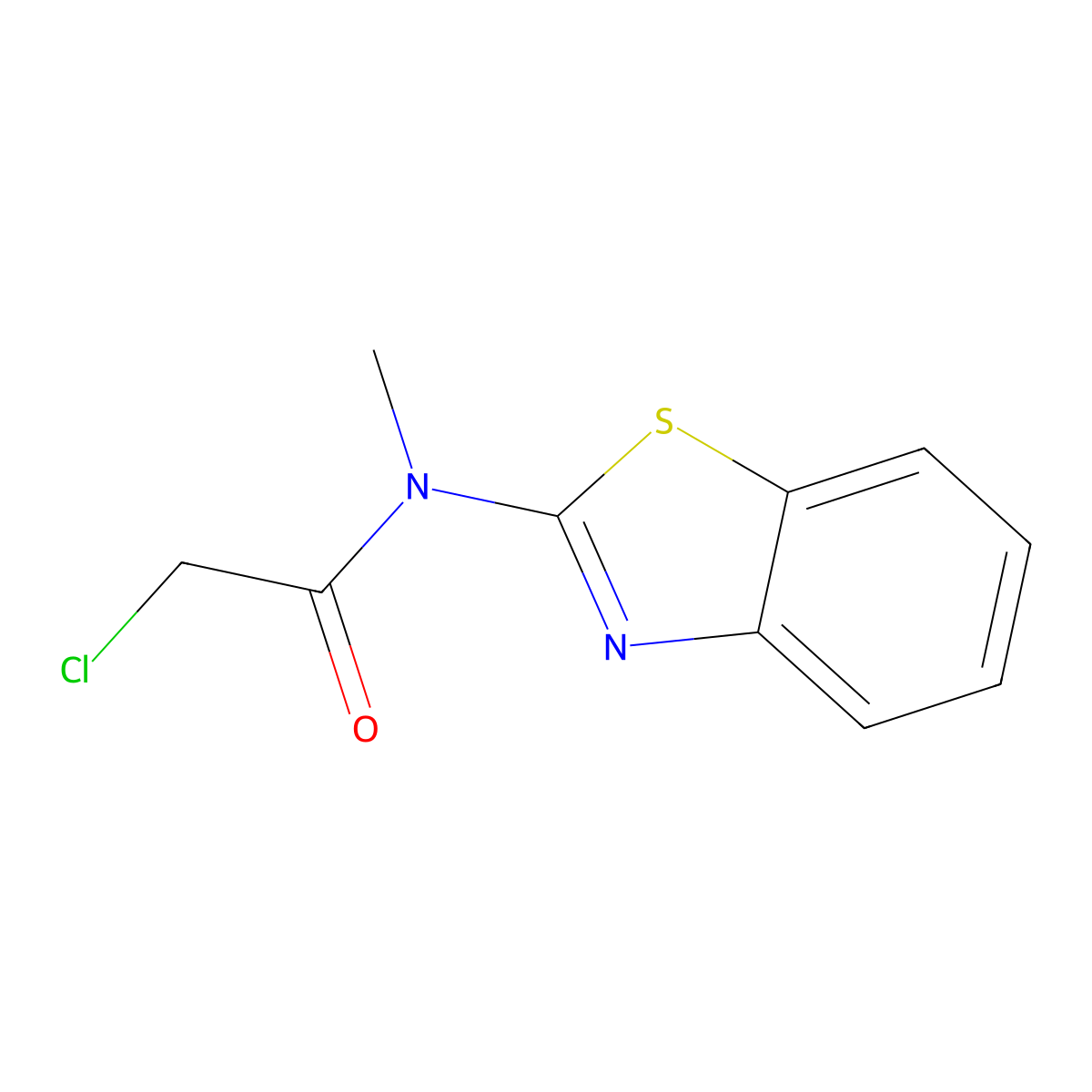 N-(1,3-benzothiazol-2-yl)-2-chloro-N-methylacetamide molecular structure, CAS 1306604-35-2