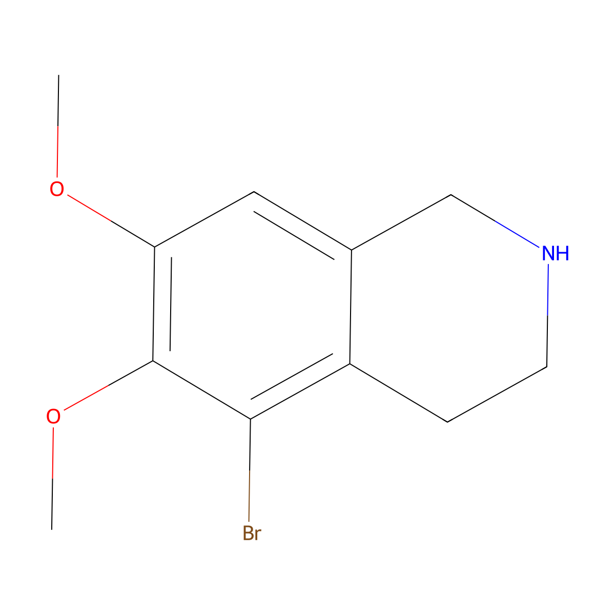 5-Bromo-6,7-dimethoxy-1,2,3,4-tetrahydroisoquinoline molecular structure, CAS 1306604-41-0