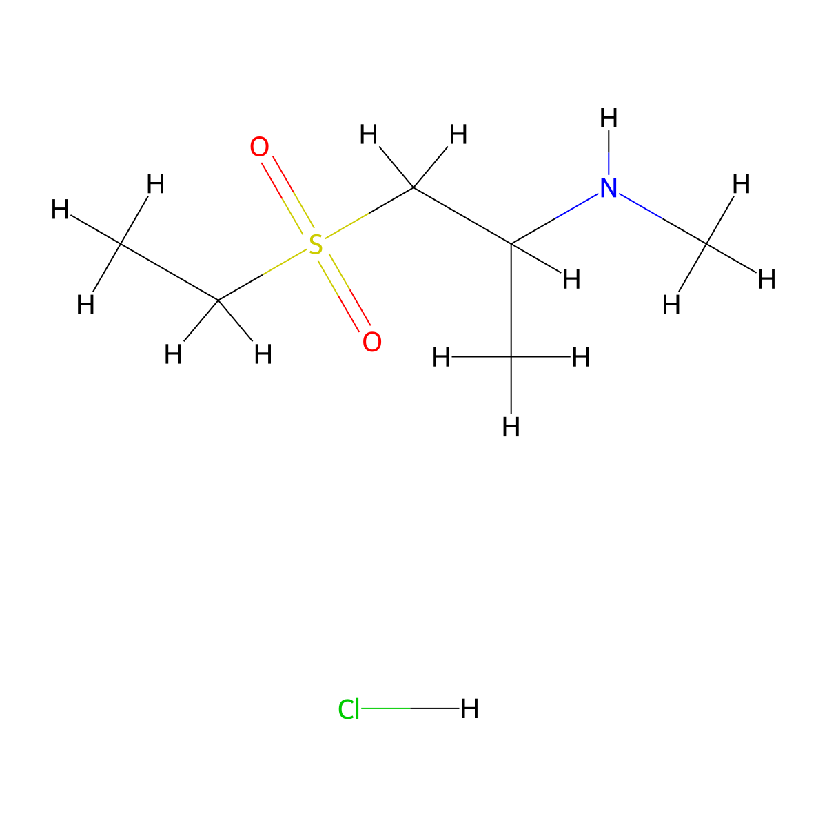 [1-(Ethanesulfonyl)propan-2-yl](methyl)amine hydrochloride molecular structure, CAS 1306604-45-4