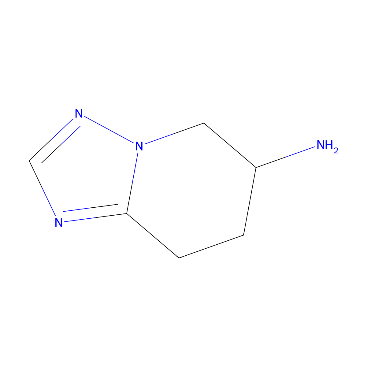 5H,6H,7H,8H-[1,2,4]triazolo[1,5-a]pyridin-6-amine molecular structure, CAS 1306604-59-0