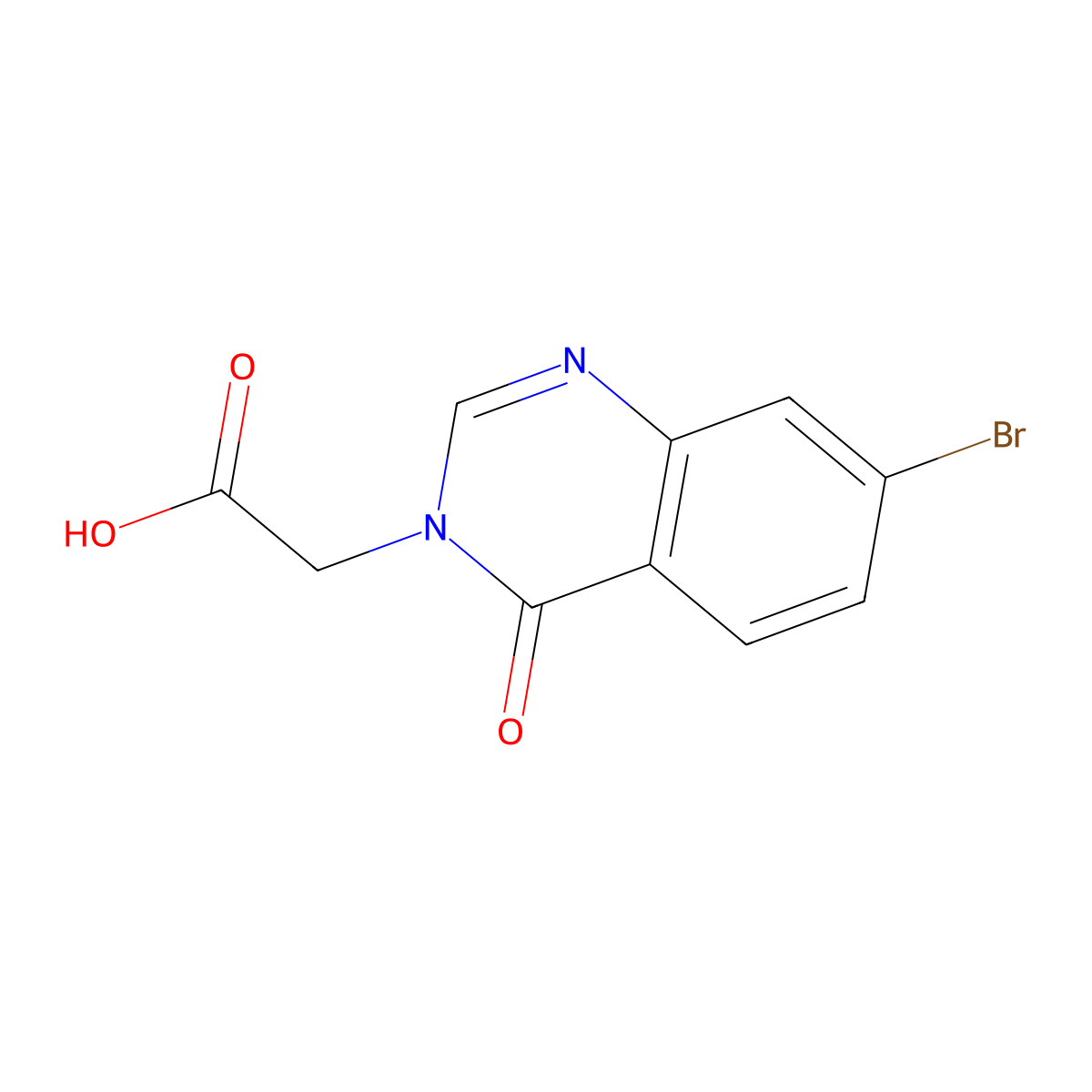 2-(7-Bromo-4-oxo-3,4-dihydroquinazolin-3-yl)acetic acid molecular structure, CAS 1306604-73-8